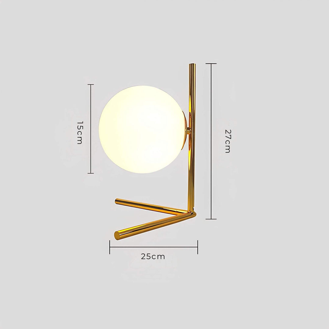 Glas Bordlampe