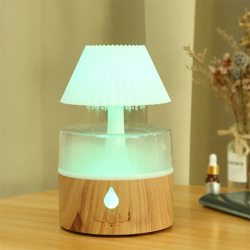 Regn Sky Luftfugter - Cool Mist Aromaterapi Diffuser, USB-Drevet med Nattelys