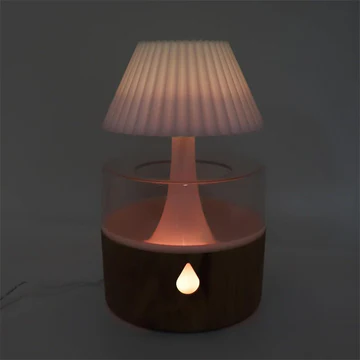 Regn Sky Luftfugter - Cool Mist Aromaterapi Diffuser, USB-Drevet med Nattelys