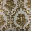Guldtekstureret luksus klassisk 3D damask tapet dekoration