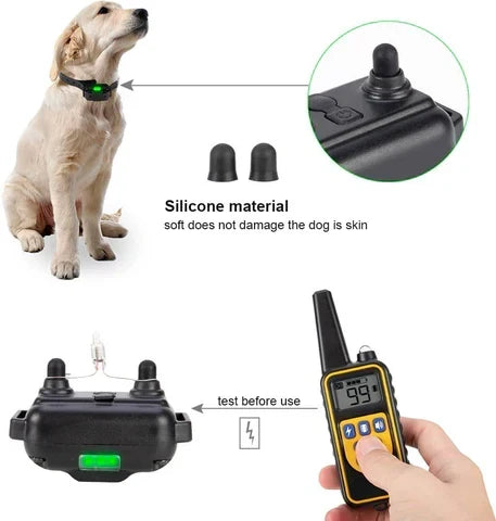 800M Genopladelig Elektrisk Hundetræningskrave | Vandtæt, Fjernbetjening &amp; Ideel til Effektiv Hundetræning