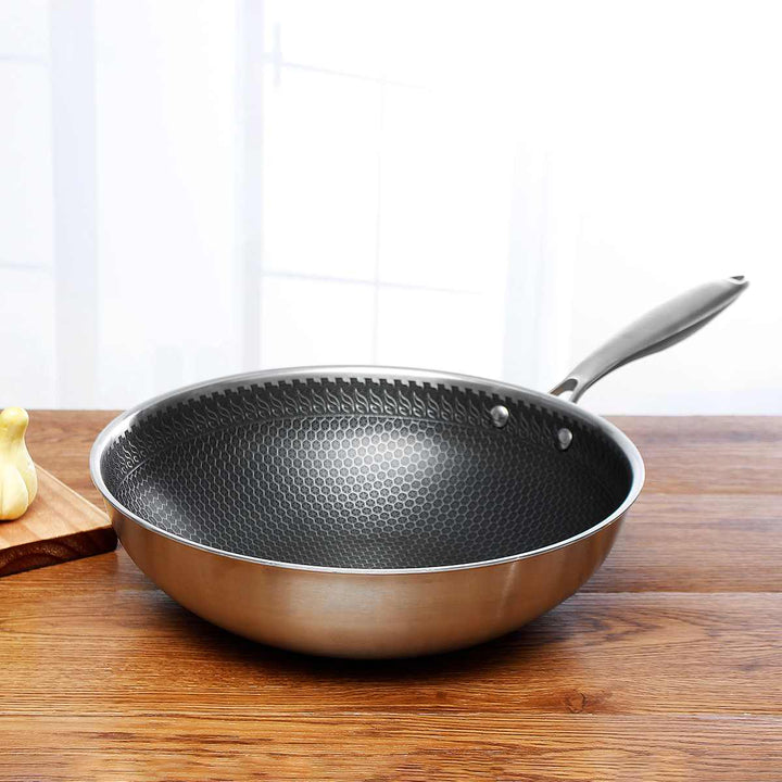 KitchenPro | Non-stick rustfrit stål stegepande
