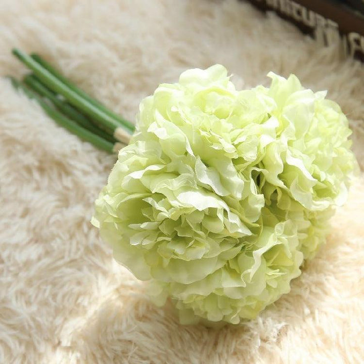 Elegant Peony Silke Blomst Bundt - Sæt af 5 Hoveder