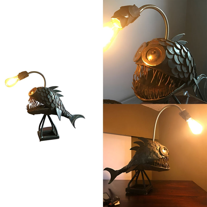 Steampunk Angler Fish Lampe – Cool &amp; Usædvanlig Gulvlampe til Dit Hjem