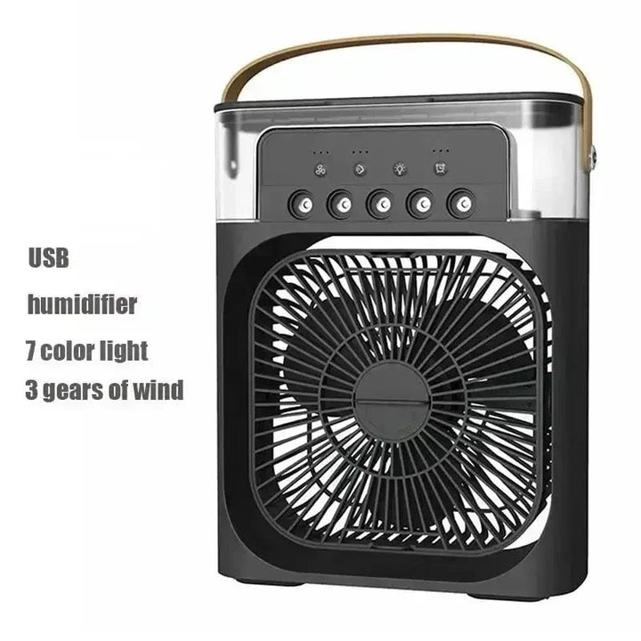 Ny 3-i-1 ventilator aircondition husholdnings mini air cooler LED natlys bærbar luftfugter luftjusteringsventilator kontor hjemmeventilator |