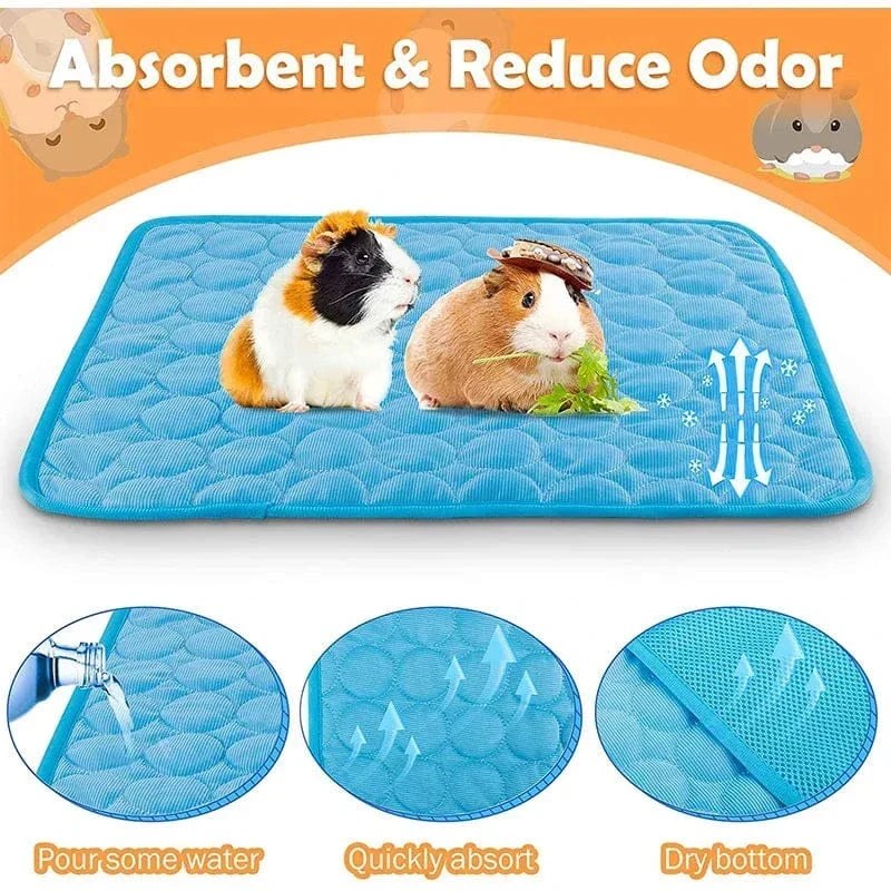 Guinea Pig Bur Kædeforinger Sommer Lille Dyr Kølemåtte Åndbar Hamster Tisse Pad til Kaninbur Chinchilla Pindsvin Kæledyrsartikel |