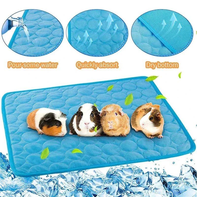 Guinea Pig Bur Kædeforinger Sommer Lille Dyr Kølemåtte Åndbar Hamster Tisse Pad til Kaninbur Chinchilla Pindsvin Kæledyrsartikel |