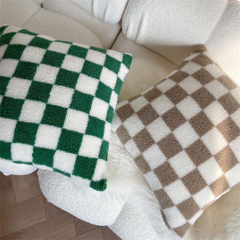 Plush Fleece Tjekket Pudebetræk