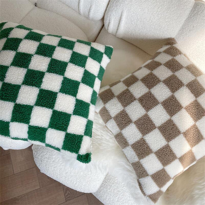 Plush Fleece Tjekket Pudebetræk