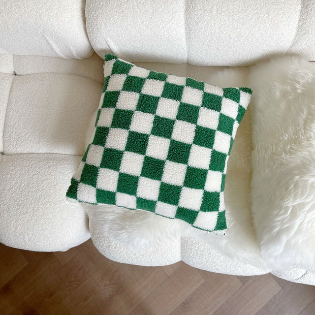 Plush Fleece Tjekket Pudebetræk
