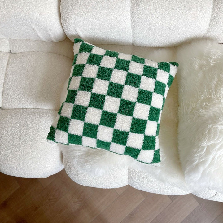 Plush Fleece Tjekket Pudebetræk