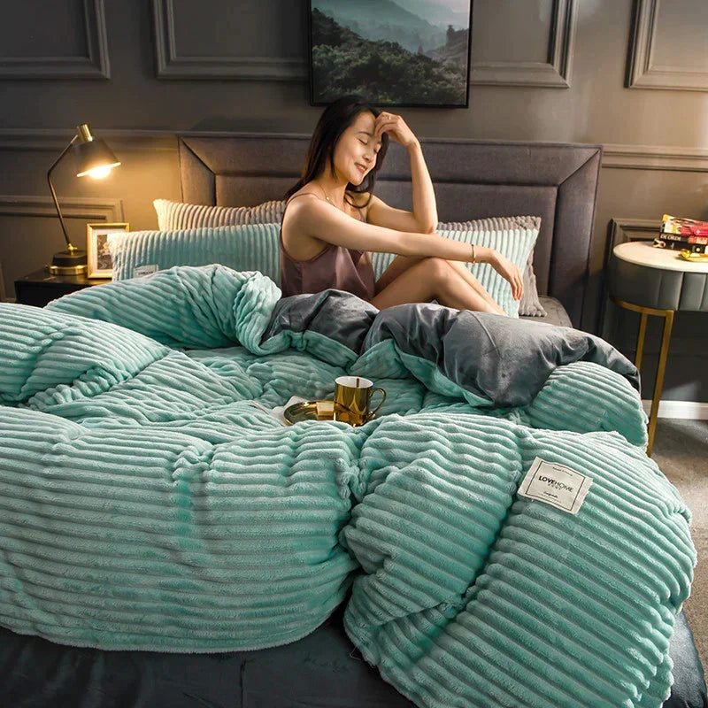 Fleece Tæppe Blødt Varme Plush Sengetøj