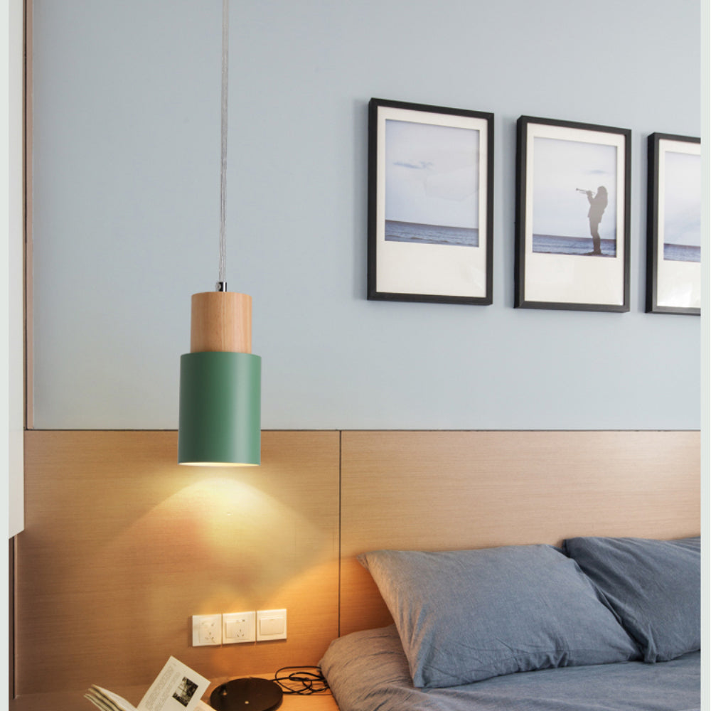 Designer Nordic Wood Base Pendellampe
