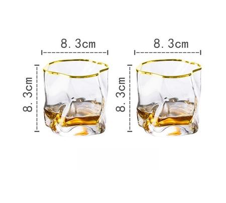 Forvrænget Tekstur Whisky Glas Sæt