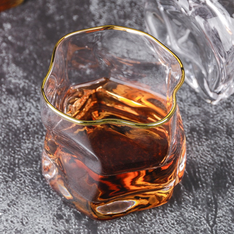 Forvrænget Tekstur Whisky Glas Sæt