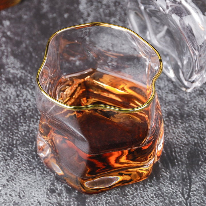 Forvrænget Tekstur Whisky Glas Sæt