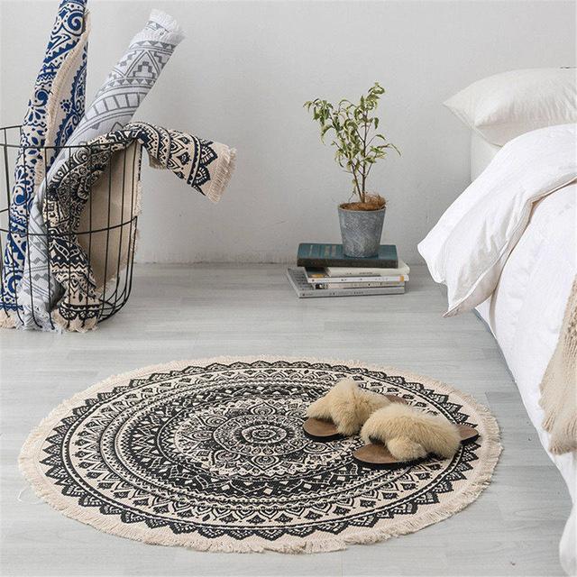 Marokkansk Boho tæppe med frynser