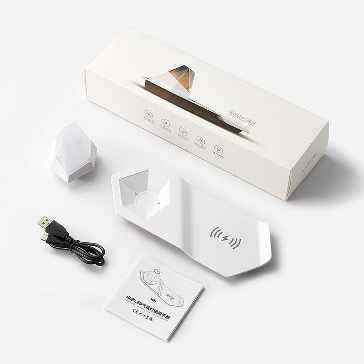 2i1 Diamant LED Nattelys Trådløs Oplader