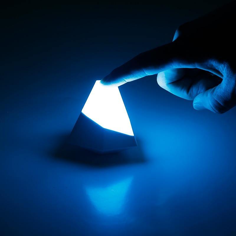 2i1 Diamant LED Nattelys Trådløs Oplader