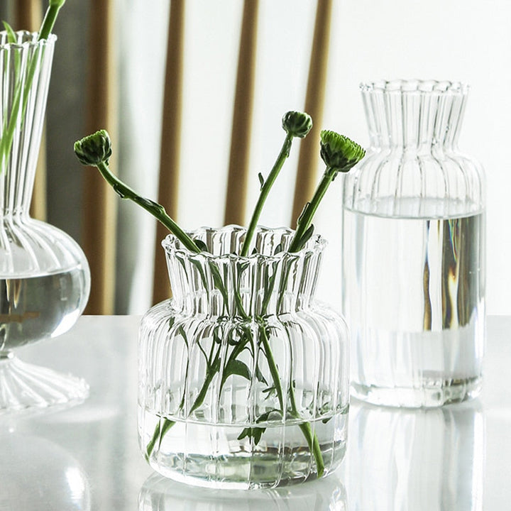 Petal-Struktureret-Glas Accenter &amp; Vaser