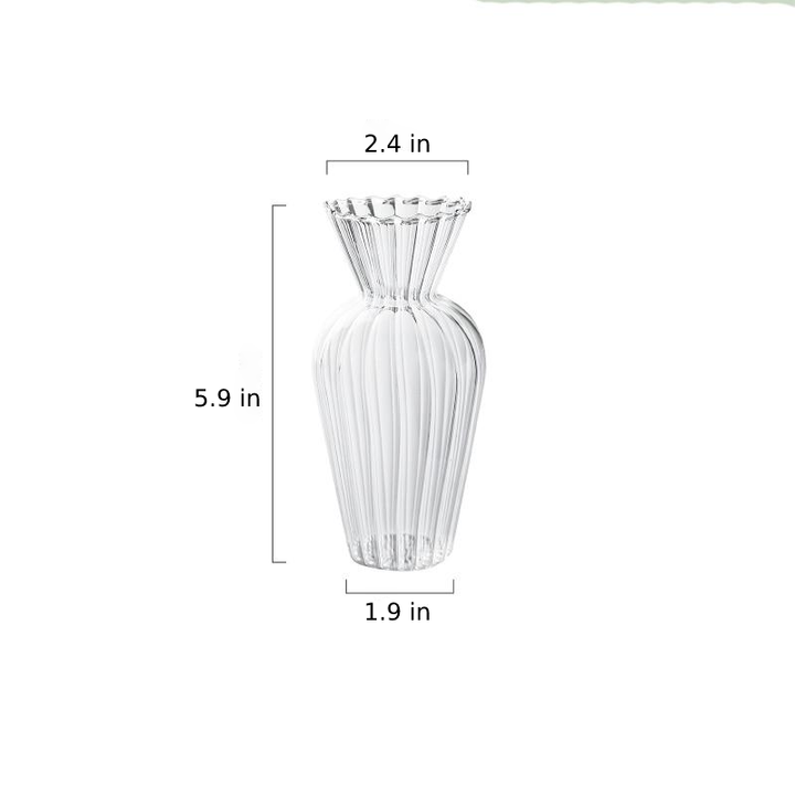 Petal-Struktureret-Glas Accenter &amp; Vaser