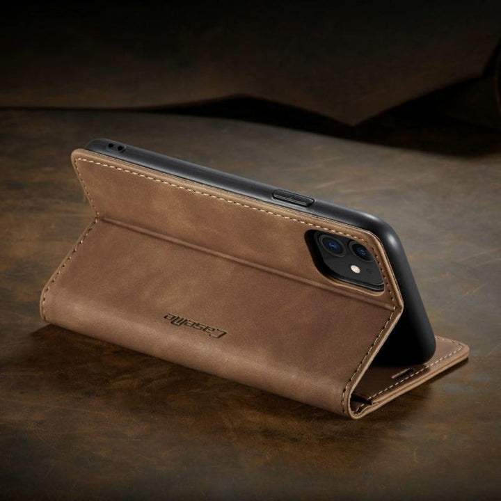 Magnetisk Flip Wallet Cover til iPhone