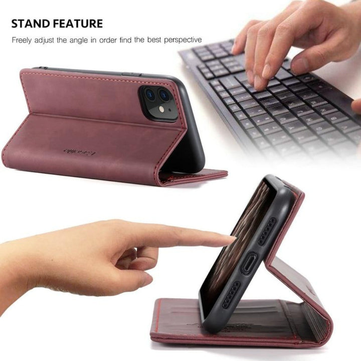 Magnetisk Flip Wallet Cover til iPhone