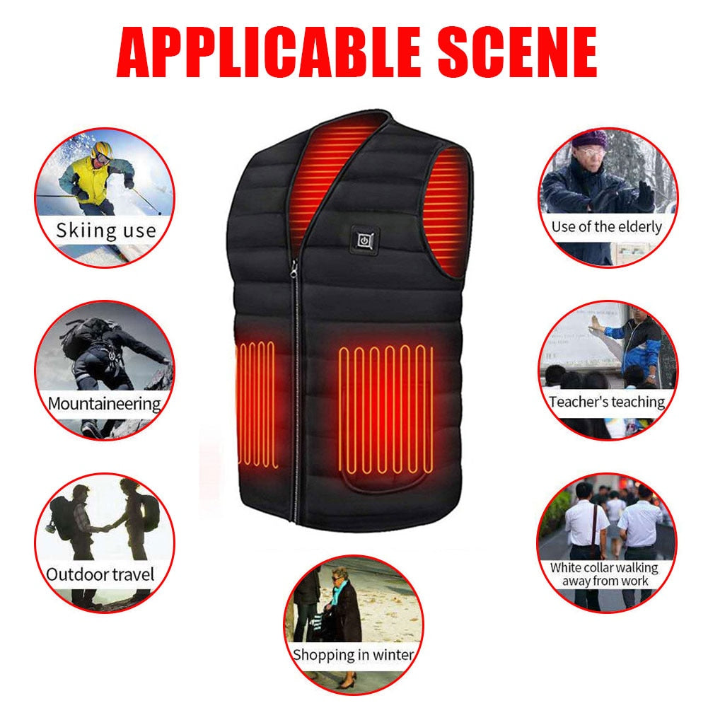 Elektrisk opvarmet bomuldsvest