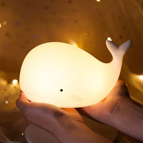 Sød Hval Nattelys med Farveskift - GlowWhale |