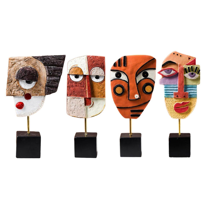 Abstrakt Pop Art Ansigt Hjem Skulptur