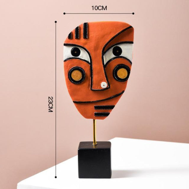 Abstrakt Pop Art Ansigt Hjem Skulptur