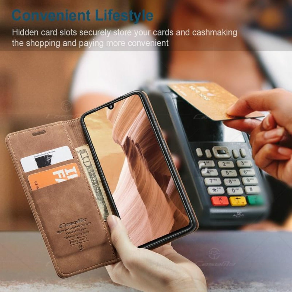 Magnetisk Flip Wallet Cover til iPhone