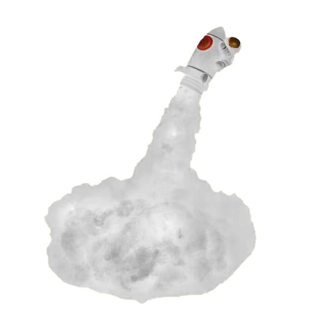 Astronaut farverige skyer natlys |