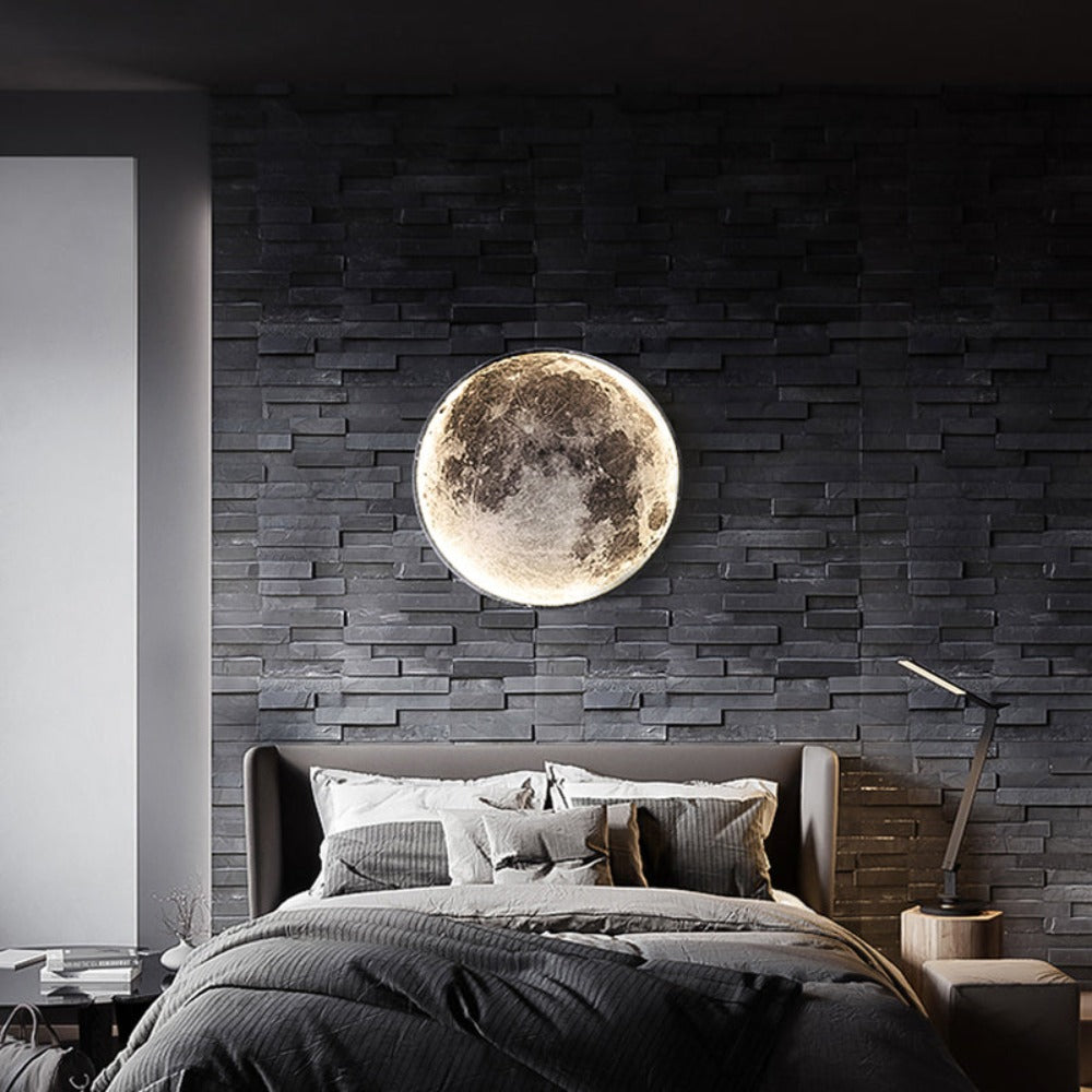 3D LED Måne eller Jord Loft- eller Væglampe (3 Stilarter) 24CM-80CM
