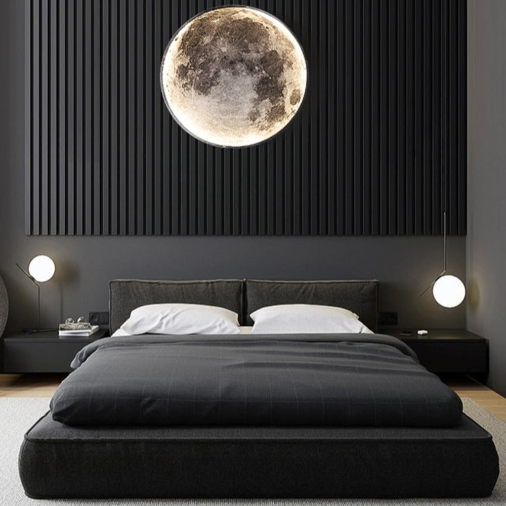 3D LED Måne eller Jord Loft- eller Væglampe (3 Stilarter) 24CM-80CM