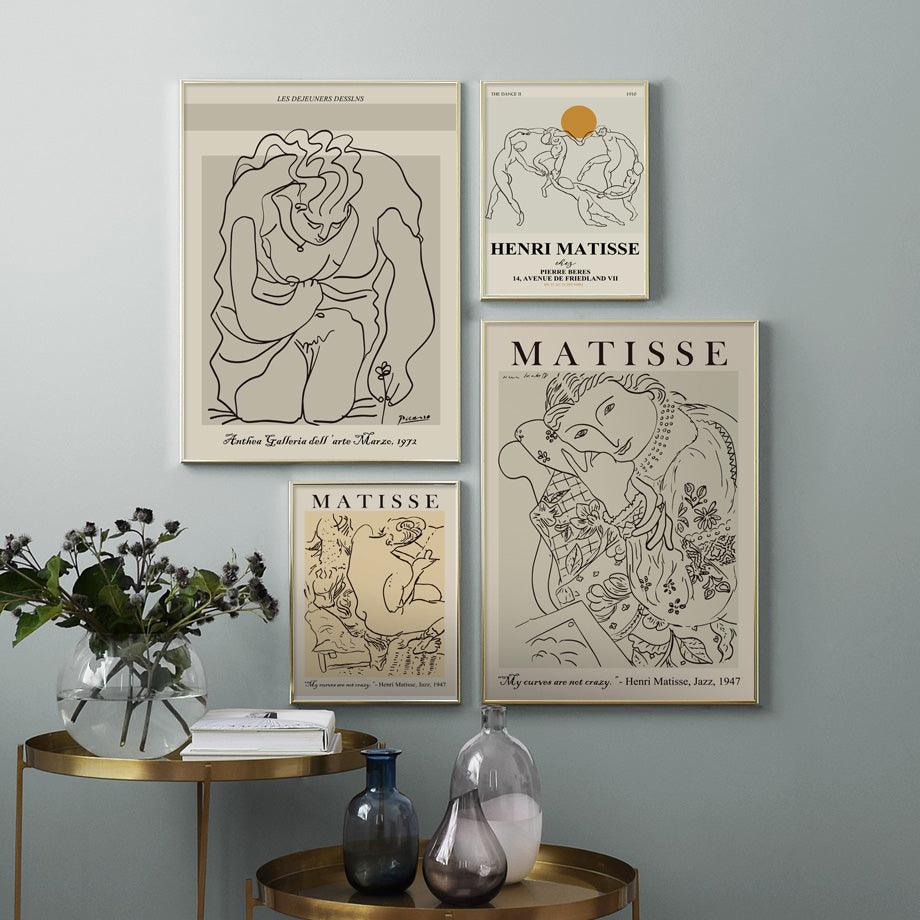 Henri Matisse Picasso Abstrakt Lærred