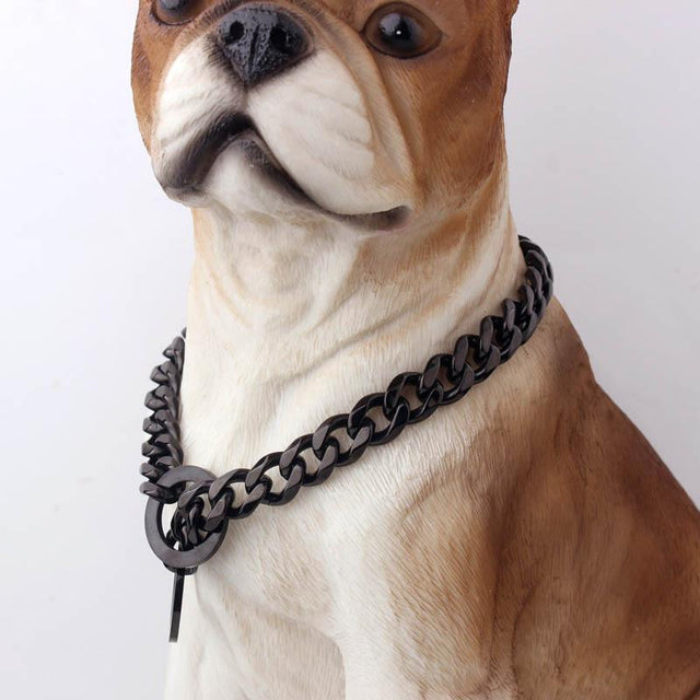 Store Hip Hop Kæder Hundehalsbånd 15mm