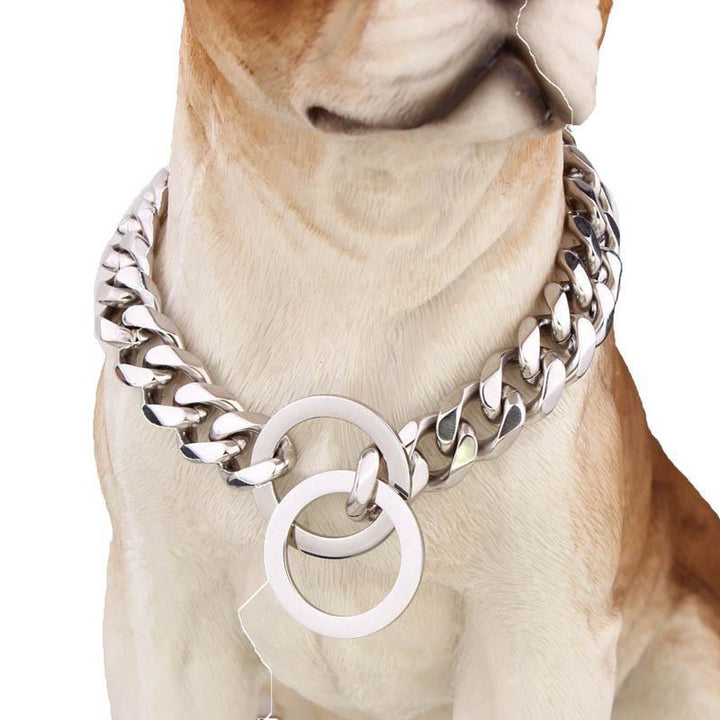 Store Hip Hop Kæder Hundehalsbånd 15mm
