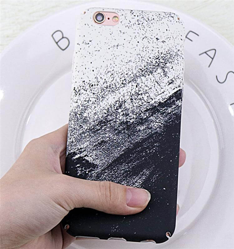 Klassiske Sorte Hvide Graffiti Iphone Covers
