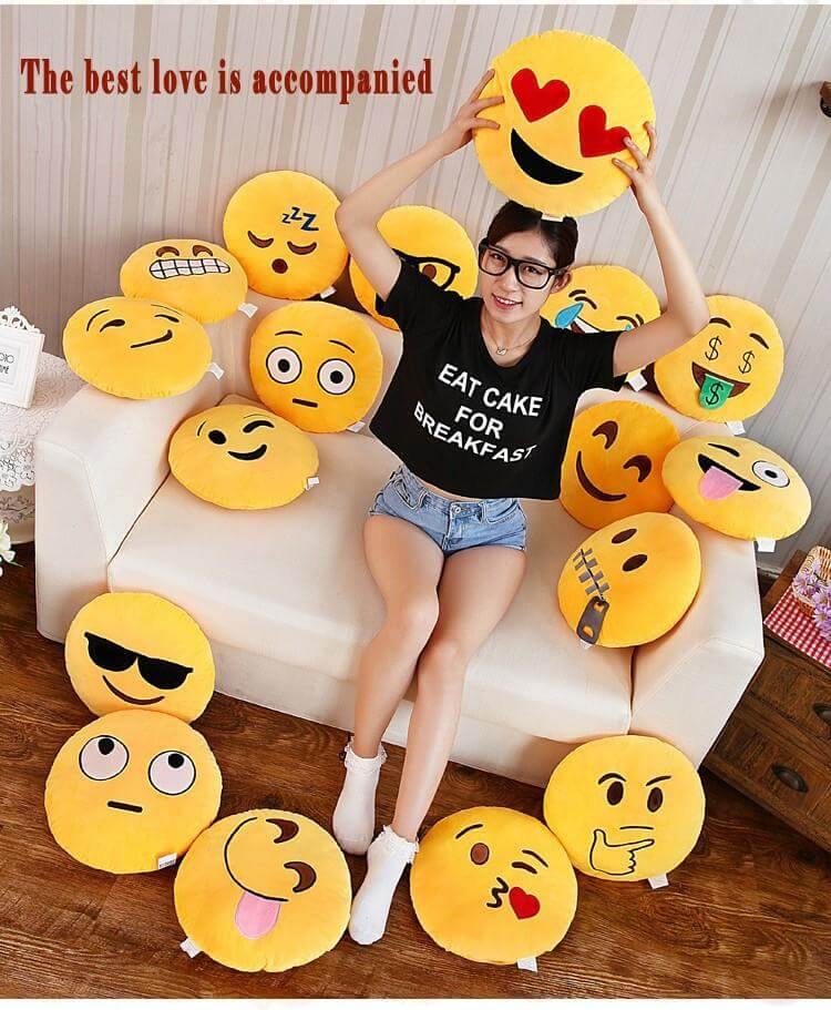 Komplet Emoji Sæt Pude