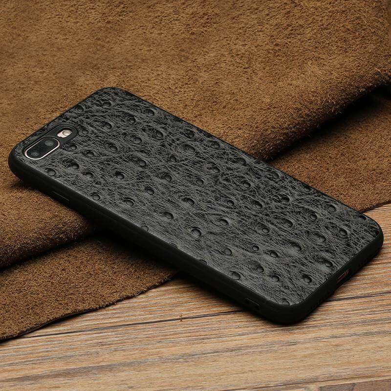 Ægte Læder Struds Skind Tekstur Iphone Covers