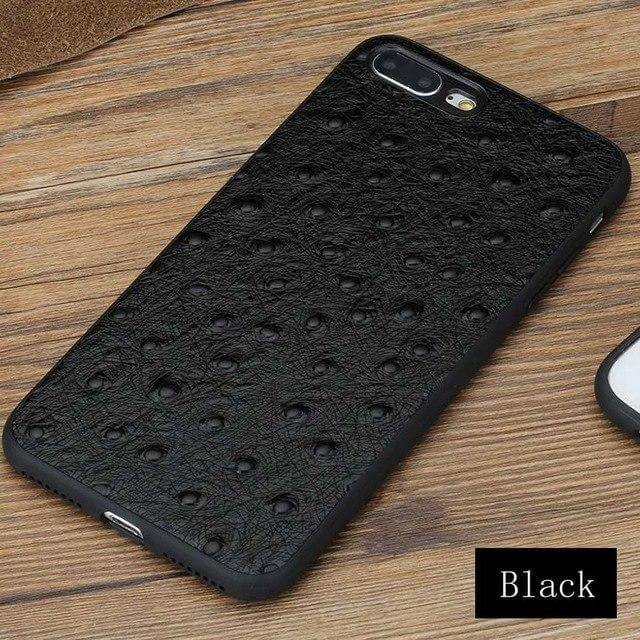 Ægte Læder Struds Skind Tekstur Iphone Covers