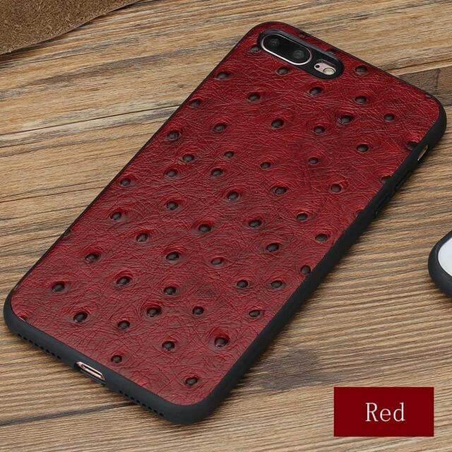 Ægte Læder Struds Skind Tekstur Iphone Covers