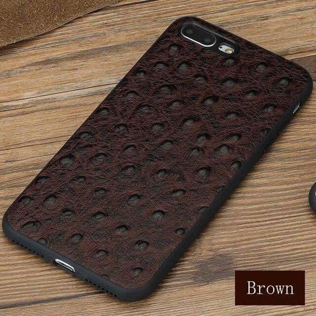 Ægte Læder Struds Skind Tekstur Iphone Covers