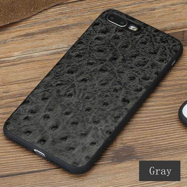 Ægte Læder Struds Skind Tekstur Iphone Covers