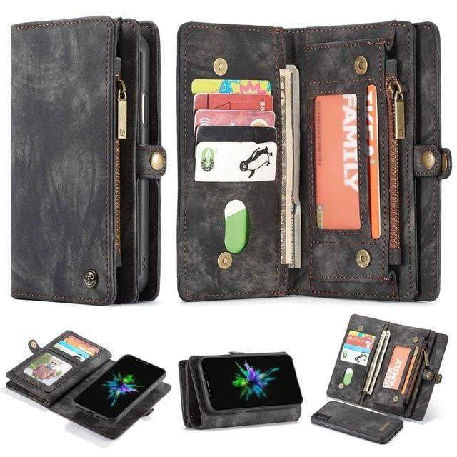 Aftageligt Ægte Læder Magnetisk Flip Cover Telefon Etui