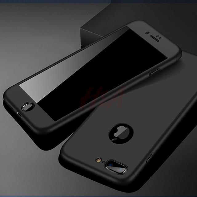 360 Full Protection Telefon Case til iPhone med Frontglasdæksel