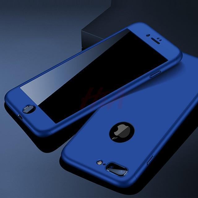 360 Full Protection Telefonetui til iPhone med Frontglasdækning