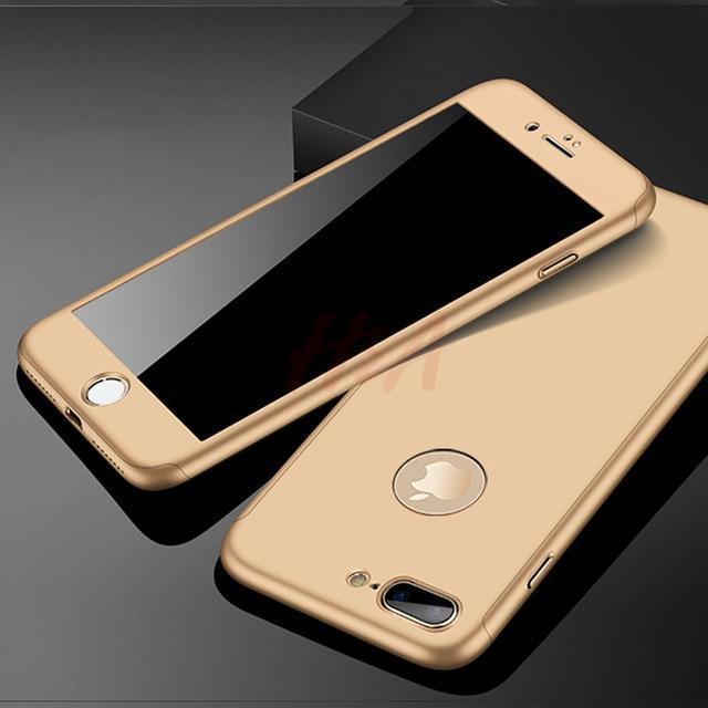 360 Full Protection Telefonetui til iPhone med Frontglasdækning