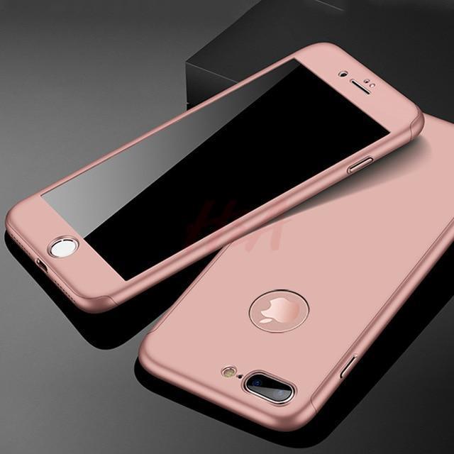 360 Full Protection Telefon Case til iPhone med Frontglasdæksel
